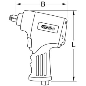 KSTOOLS® - Druckluft-Mini-Schlagschrauber 1/2", 433N·m 515.1275