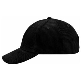 James & Nicholson - Cord Cap MB6232, schwarz, Einheitsgröße