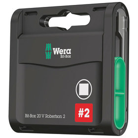 Wera® - Bit-Box 20 V Innenvierkant, # 2 x 25mm, 20-teilig