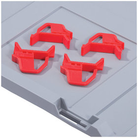 allit® - Schiebeschnappverschluss für ProfiPlus EuroBox 4S, rot, 4 Stück