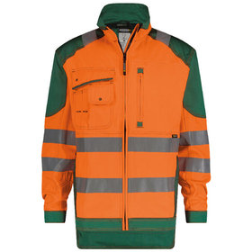 Dassy® - Orlando Warnschutz Arbeitsjacke, neonorange/flaschengrün, Größe S