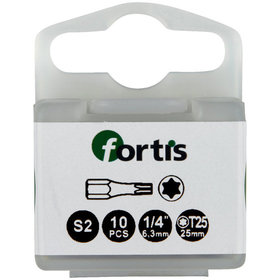 FORTIS - Bit 1/4" DIN 3126 C6,3 TX30 x 25mm Torsion, 10 Stück