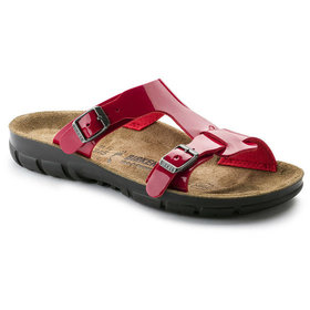 BIRKENSTOCK® - Damen-Pantolette Sofia, BirkoFlor, schmal, Tango Rot, Größe 42