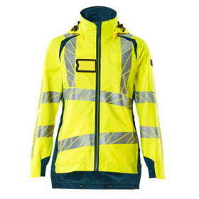 MASCOT® - Hard Shell Jacke ACCELERATE SAFE, hi-vis Gelb/Dunkelpetroleum, Größe 2XL