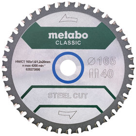 metabo® - Sägeblatt "steel cut/sandwich panel - classic", 165x20 Z40 FZ/FA 4° (628273000)