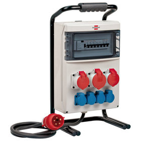 brennenstuhl® - Tragbarer Stromverteiler / Baustromverteiler (1x32A + 2x16A CEE-Steckdosen, mit FI-Personenschutz)