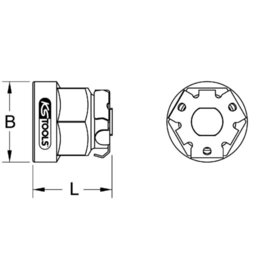 KSTOOLS® - GEARplus Bit-Adapter, 3/8"x1/4"