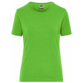 James & Nicholson - Damen Bio Workwear T-Shirt Stretch JN1801, lime-grün, Größe XXL