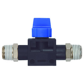 RIEGLER® - 3/2-Wegeventil »Blaue Serie«,A/A R 1/8", Gewindebeschichtung