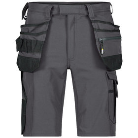 Dassy® - Aurax Stretch-Arbeitsshorts mit Holstertaschen, Größe 50, anthrazitgrau/schwarz