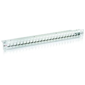 equip - Patchpanel 24Ports 1HE Cat6 Schirm RAL7035 geschirmt 43,6x483x91,5mm