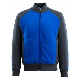 MASCOT® - Sweatshirt mit Reißverschluss UNIQUE, Kornblau/Schwarzblau, Größe L