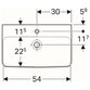 Geberit - Renova Compact Waschtisch, 60x37cm