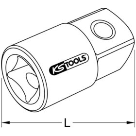 KSTOOLS® - 3/8" CHROMEplus Vergrößerungsadapter, 3/8"Fx1/2"M