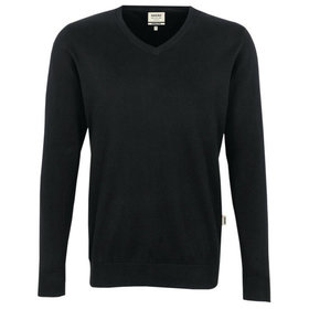HAKRO - V-Pullover Premium-Cotton 143, schwarz, Größe M