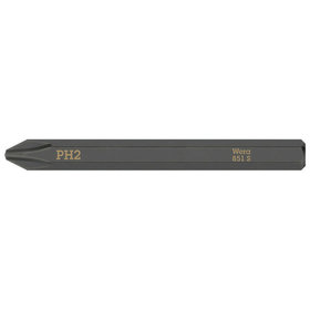 Wera® - 851 S Kreuzschlitz Phillips Bits für Schlagschraubendreher, PH 2 x 70 mm