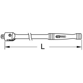 KSTOOLS® - 3/8" CHROMEplus Gelenk-Steckgriff, 400mm