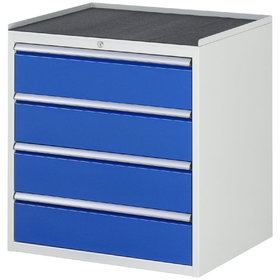 RAU. - Schrank für 7000, 770 x 650 x 825mm, 4 gleiche Schubladen, Gummimatte