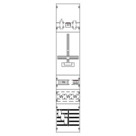 Striebel - Komplettfeld 1Z 1stö 1350x250mm SS_5p 300mm mit Sammelschiene 5p