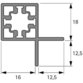 HETTICH - Cadro Eckprofil anschraubbar, 3000 mm, schwarz matt