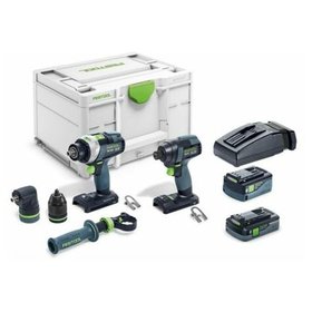 Festool - Schrauber- und Bohrer-Set TID 18 5,2/4,0-Set TPC 18/4