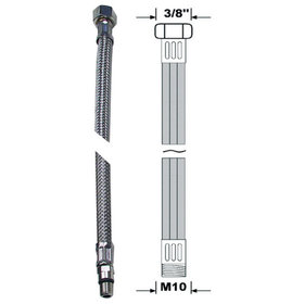 SANITOP® WINGENROTH - flex. Anschlussschlauch M10 X 3/8" 350mm