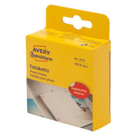 AVERY™ Zweckform - 3516 Fotoketts, 12 x 12mm, zweitseitig selbstklebend, Packung 400 Stück