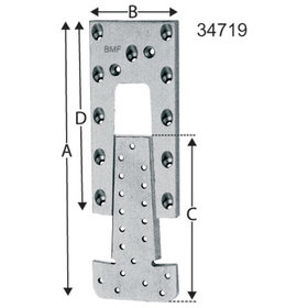 SIMPSON Strong-Tie® - Hirnholz-Passverbinder, Aluminium, ETB 90-B-VE1