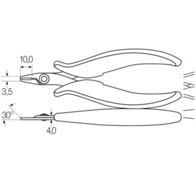 Wiha® - Elektronik-Schrägvornschneider Z 46 0 03 Mehrkomponenten 118mm BK