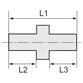 RIEGLER® - Doppelgewindenippel, Sechskant, R 1.1/2", SW 50, Edelstahl 1.4408