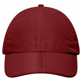 James & Nicholson - 6 Panel Falt-Cap MB6155, burgunder-rot, Einheitsgröße