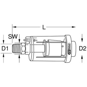 KSTOOLS® - 1/4'' Druckluft-Wasserabscheider, 88mm