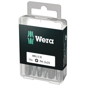 Wera® - 851/1 Z DIY Bits, PH 3 x 25mm, 10-teilig