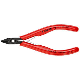 KNIPEX® - Elektronik-Seitenschneider brüniert, mit Kunststoff-Hüllen 125 mm 7502125