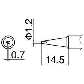 Hakko - Lötspitze Serie T18, Format D1,2