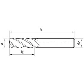 GÜHRING® - Ratiofräser lang DIN 6527 VHM FIRE Z4 Schaft HA ø6mm