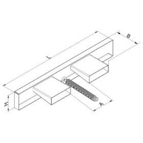 Eichinger® - Gabelzinken-Schutzbalken 1000 mm, rot-weiße Warnmarkierung, feuerverzinkt