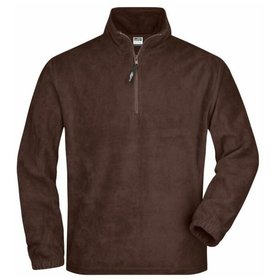 James & Nicholson - Fleece Sweatshirt JN043, braun, Größe XXL