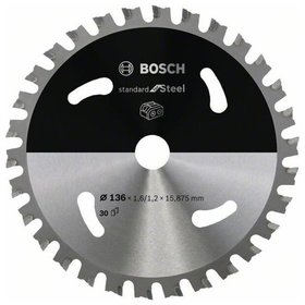 Bosch - Sägeblatt Standard for Steel für Akku-Kreissäge 136 x 1,6/1,2 x 15,875, 30 Z (2608837745)