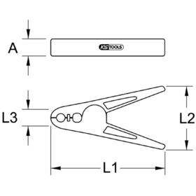 KSTOOLS® - Kunststoff-Klammer mit Schutzisolierung, groß, 160mm