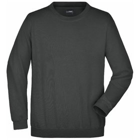 James & Nicholson - Sweatshirt Rundhals JN040, graphit, Größe L