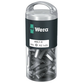 Wera® - Bit für Kreuzschlitz Pozidriv 855/1 Z DIY, PZ 1 x 25mm, 100-er Pack