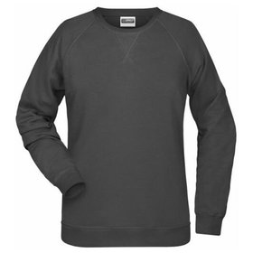 James & Nicholson - Damen Raglan Sweatshirt 8021, graphit, Größe 3XL