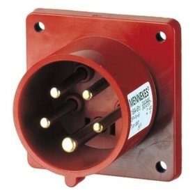 MENNEKES - CEE-Gerätestecker 5p 16A 400V/rot 6h IP44 Schraubklemmen gerade Anbaustecker