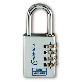 BURG-WÄCHTER - AV-Zahlen-Vorhangschloss, Combi Lock Chromo 90 40 SB, Aluminium, silber