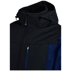 FHB - Wetter- und Kälteschutz-Softshelljacke JANNIK, marineblau/schwarz, Größe M