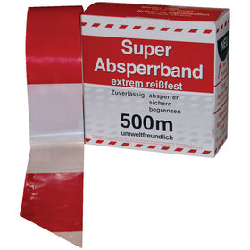 Kelmaplast - Absperrband 500 m-Rolle, rot/weiß