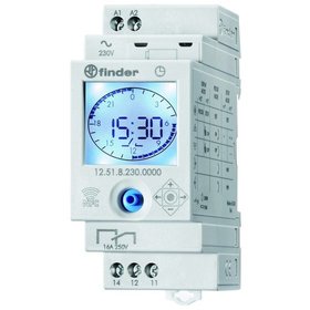 finder® - Schaltuhr digi 184-253VAC 1kan Wechs 2TE 52596h REG 24h Programm Wochenprogramm