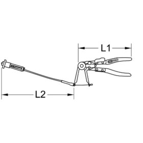 KSTOOLS® - Federbandschellen-Zange mit Schwanenhals