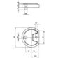 DENI® - Unterlage, für Anschlagpuffer, 3848, Aluminium,H 12,5mm eloxiert